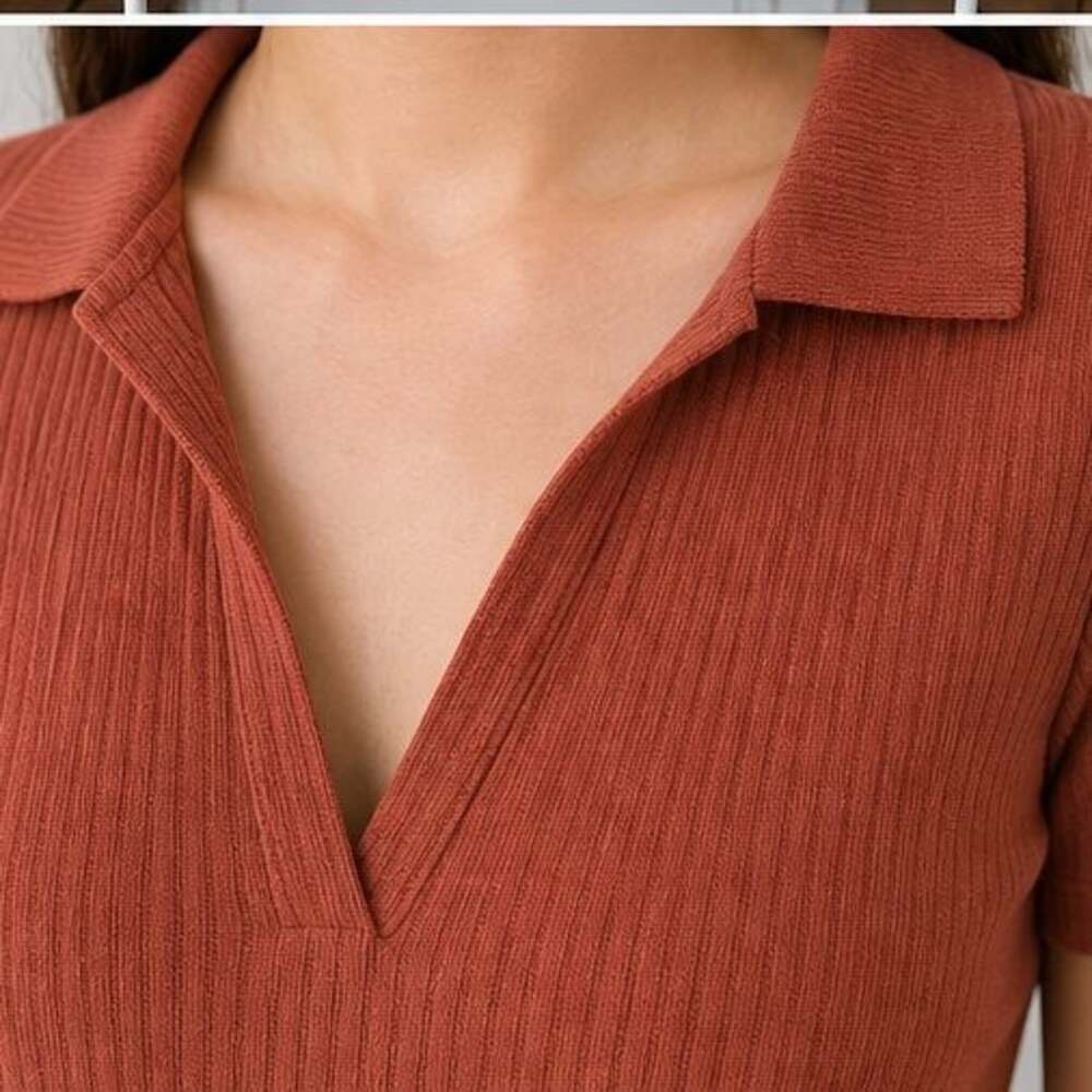 Sand V Neck Top - Picture 4 of 6